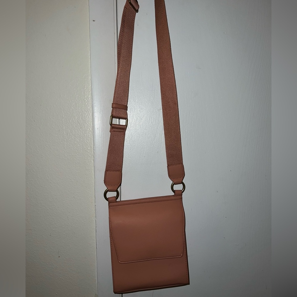 Faux leather cross body purse